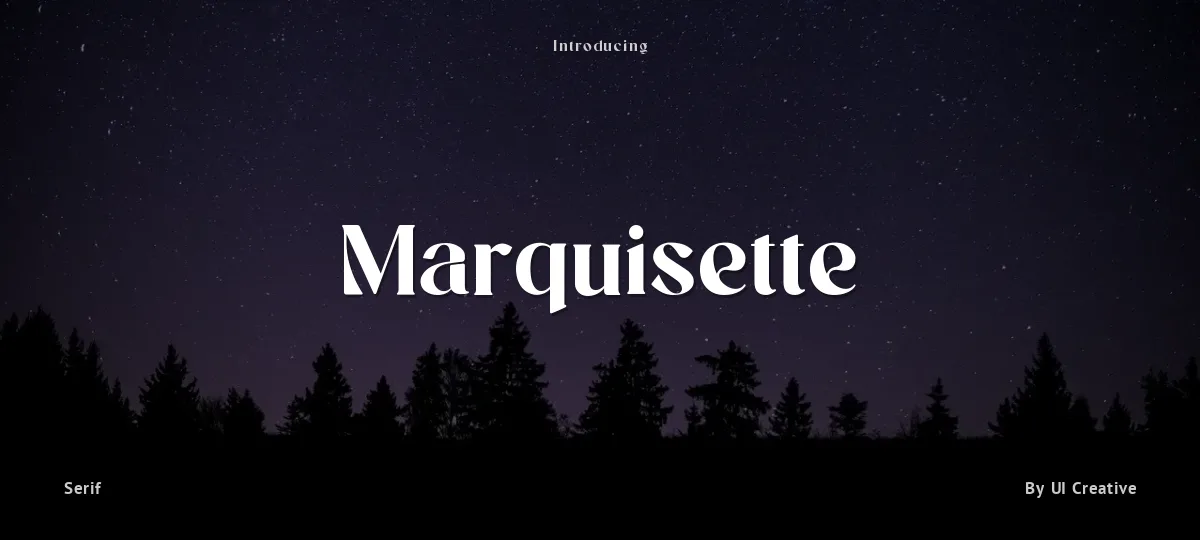 Marquisette font preview