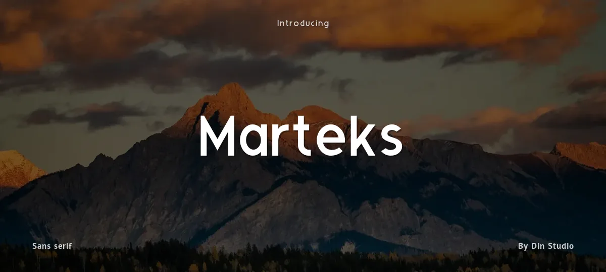Marteks font preview