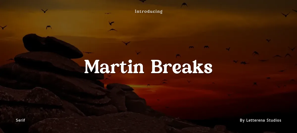 Martin Breaks font preview