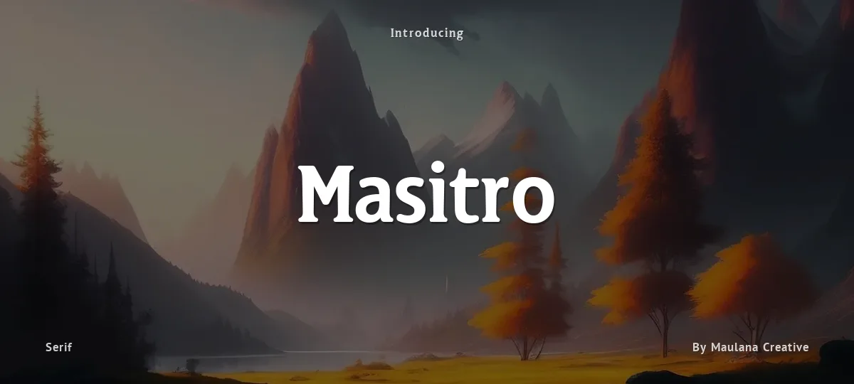 Masitro font preview