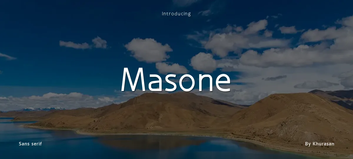 Masone font preview
