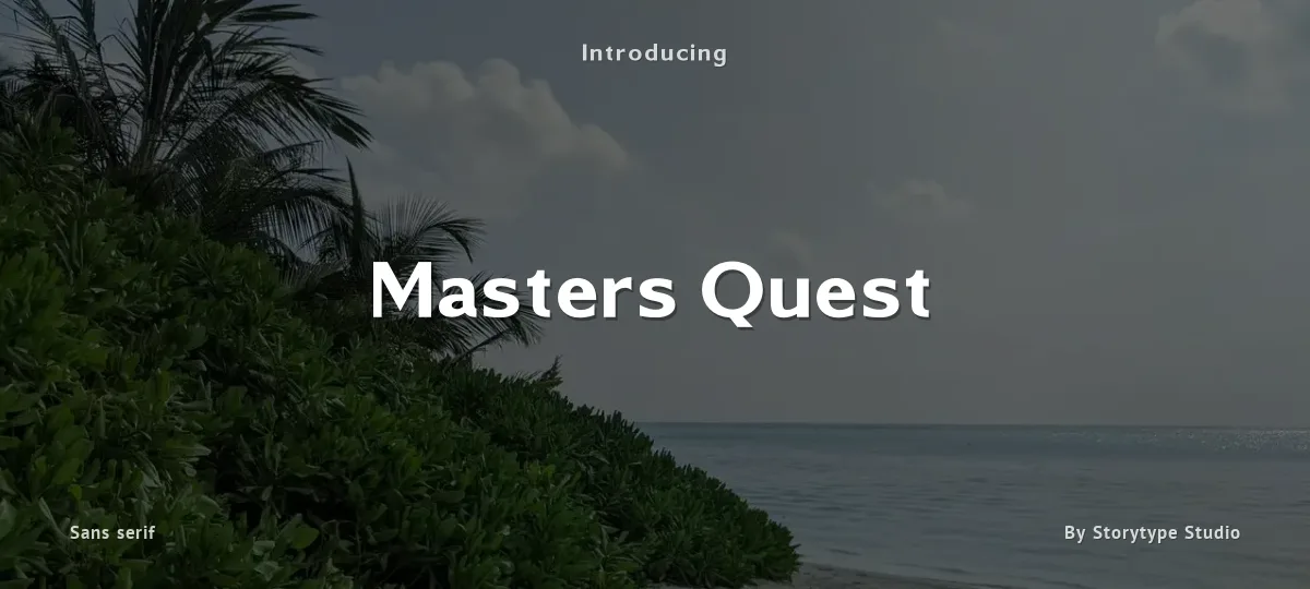 Masters Quest font preview
