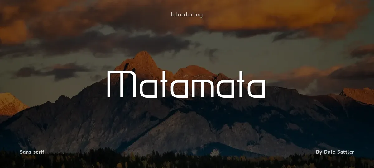 Matamata font preview