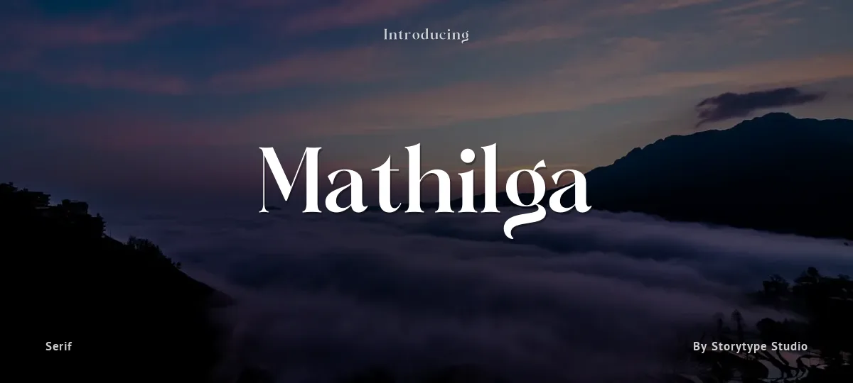 Mathilga font preview