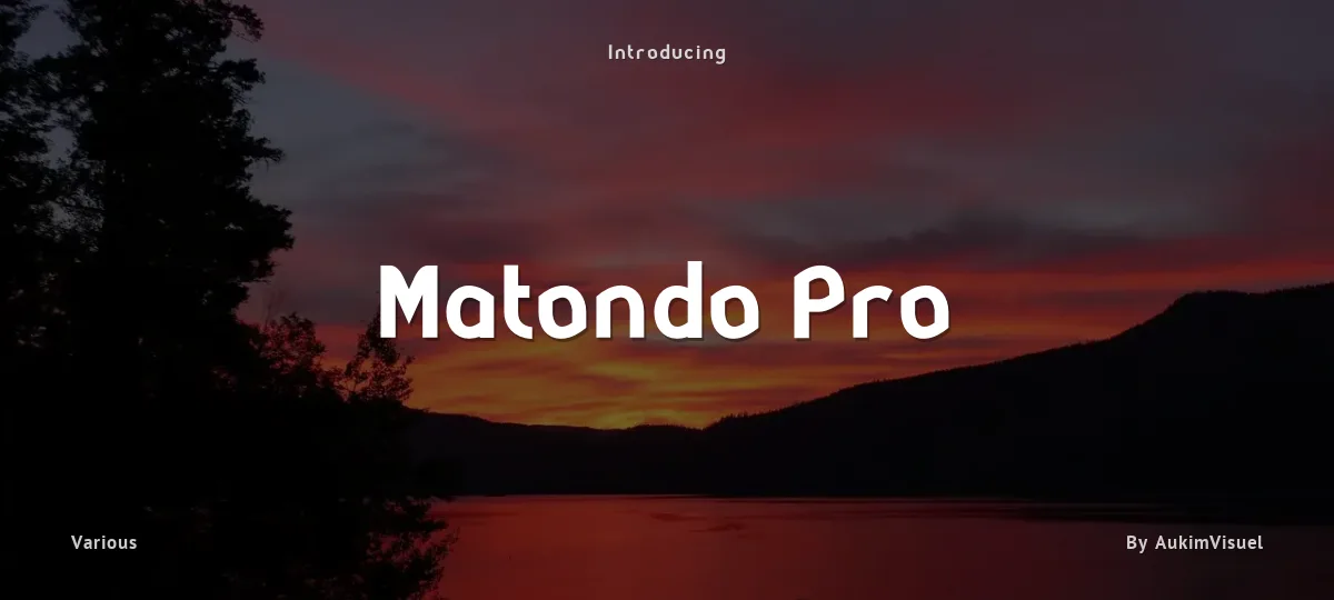 Matondo Pro font preview