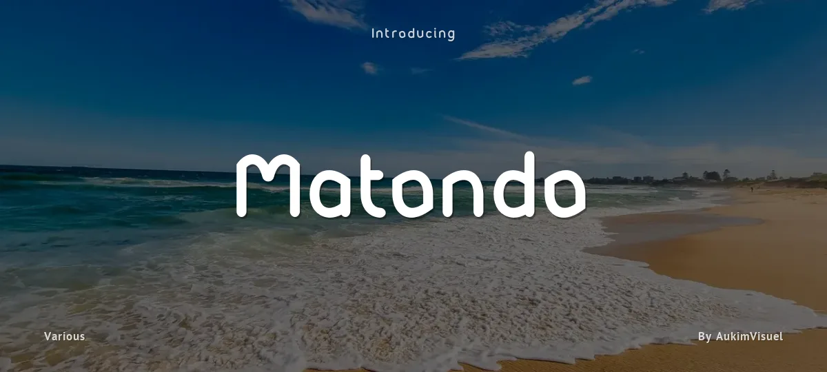 Matondo font preview