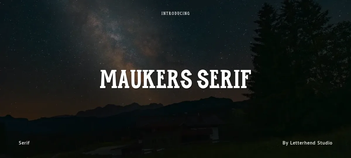 Maukers Serif font preview