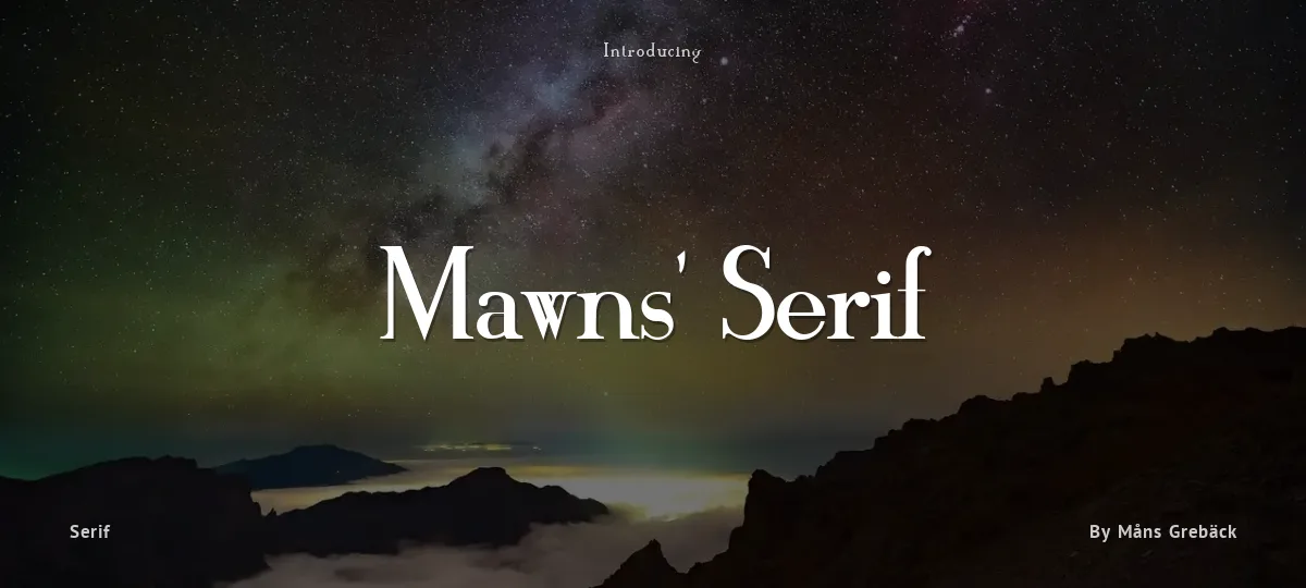 Mawns' Serif font preview