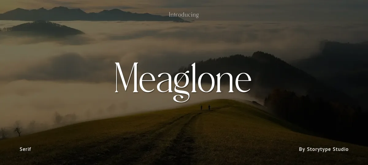 Meaglone font preview