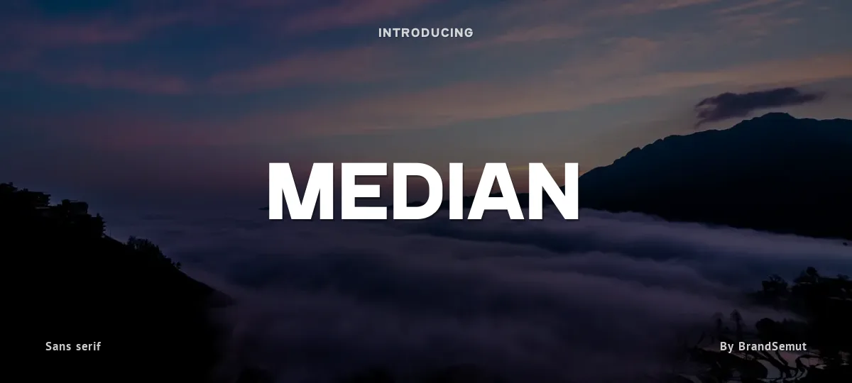 Median font preview