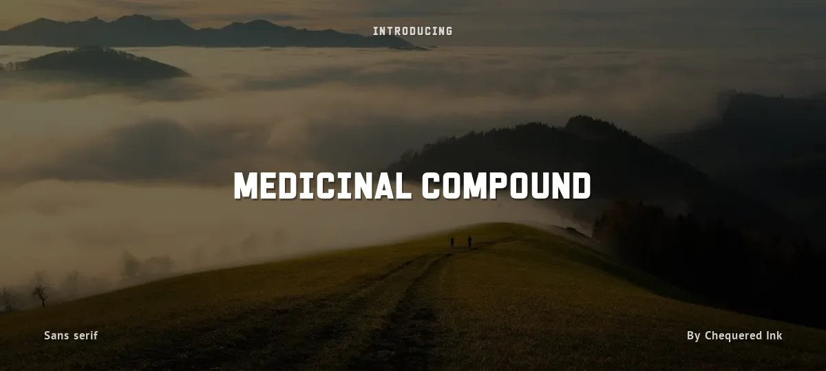 Medicinal Compound font preview