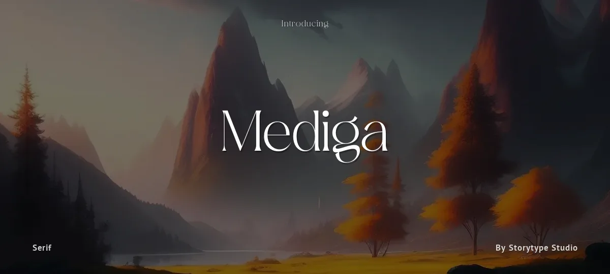 Mediga font preview