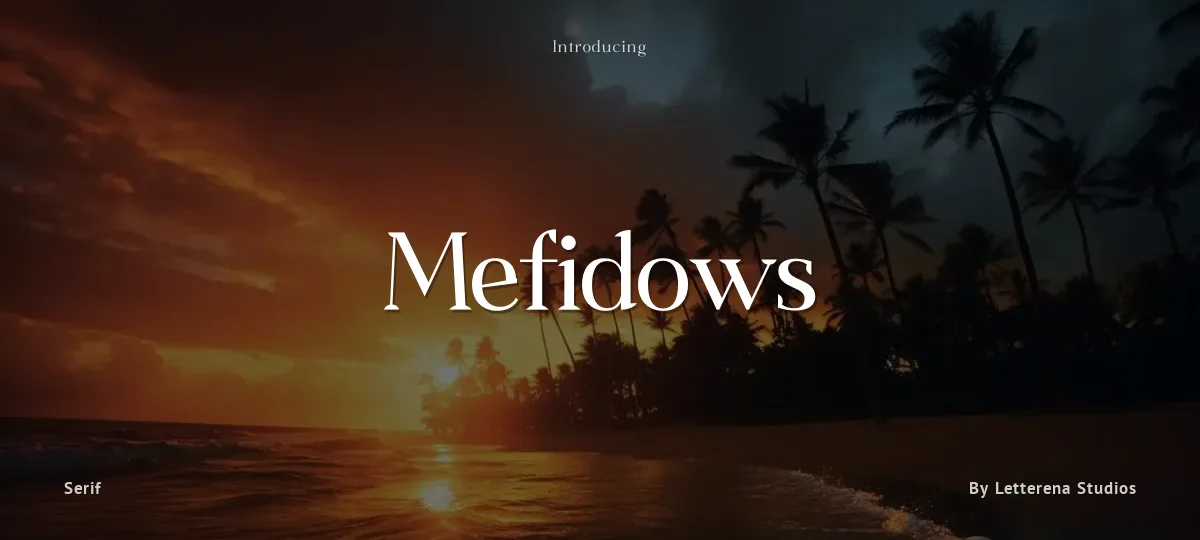 Mefidows font preview