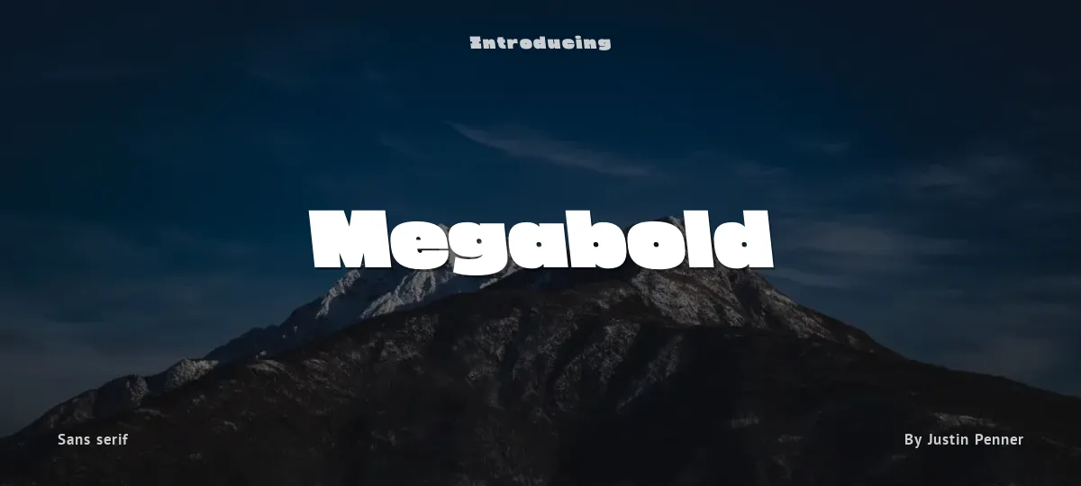 Megabold font preview