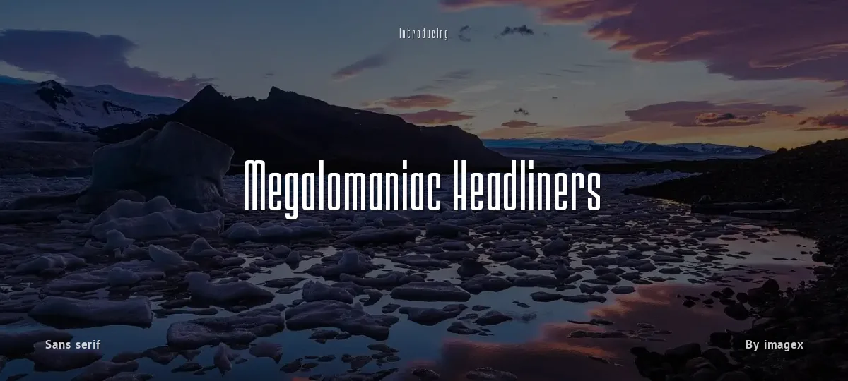 Megalomaniac Headliners font preview