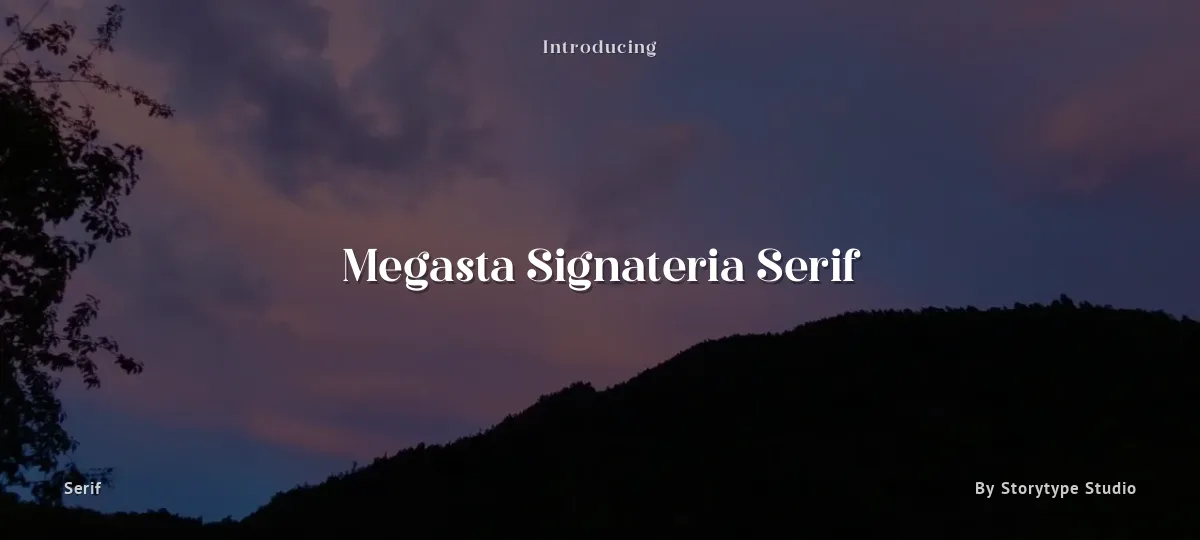 Megasta Signateria Serif font preview
