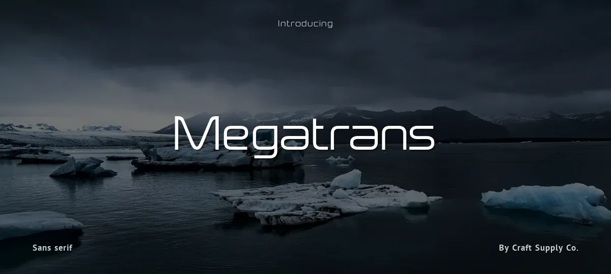 Megatrans font preview