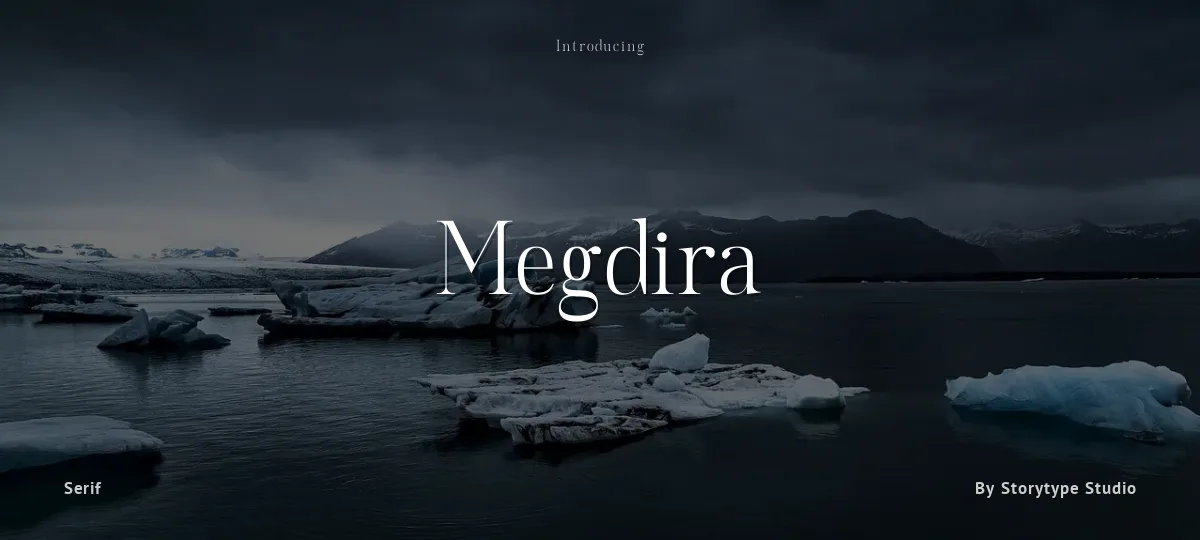 Megdira font preview