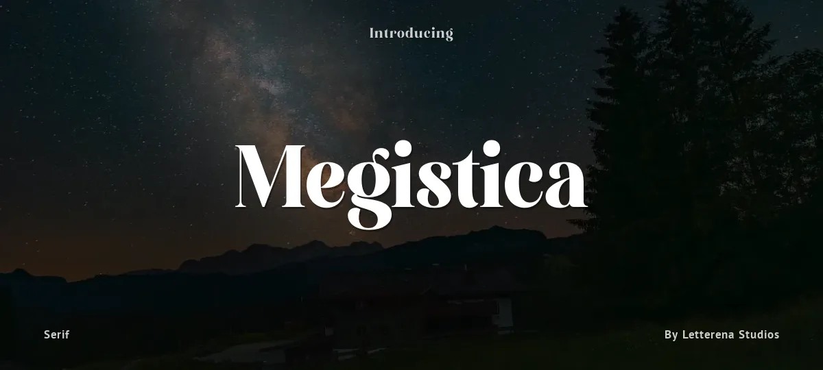 Megistica font preview