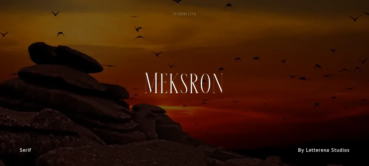 Meksron font preview