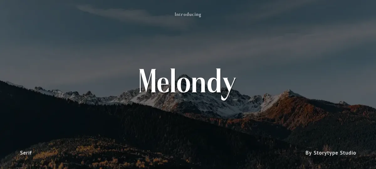 Melondy font preview
