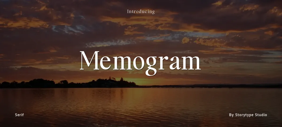 Memogram font preview