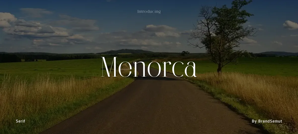 Menorca font preview