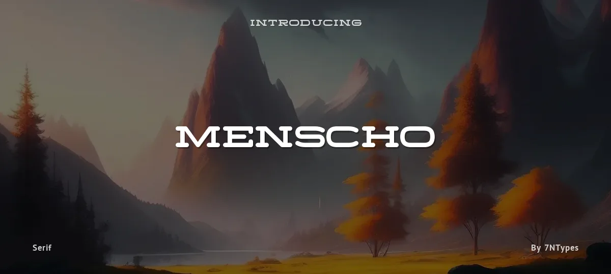 Menscho font preview
