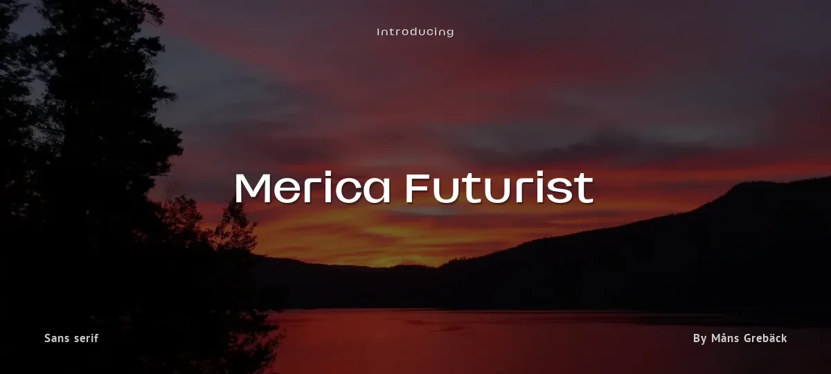 Merica Futurist font preview
