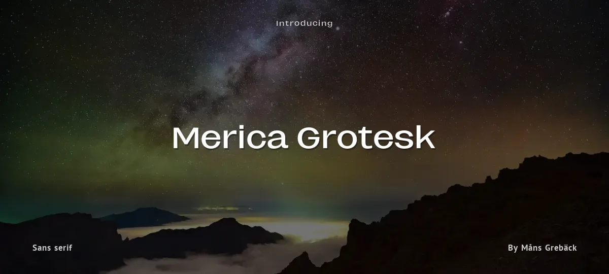 Merica Grotesk font preview