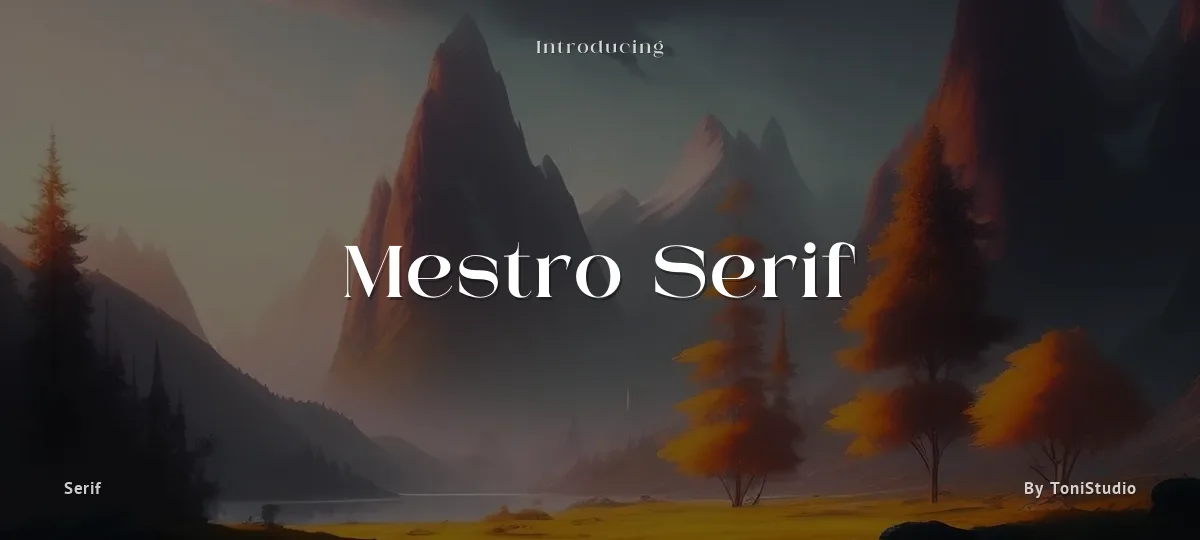 Mestro Serif font preview