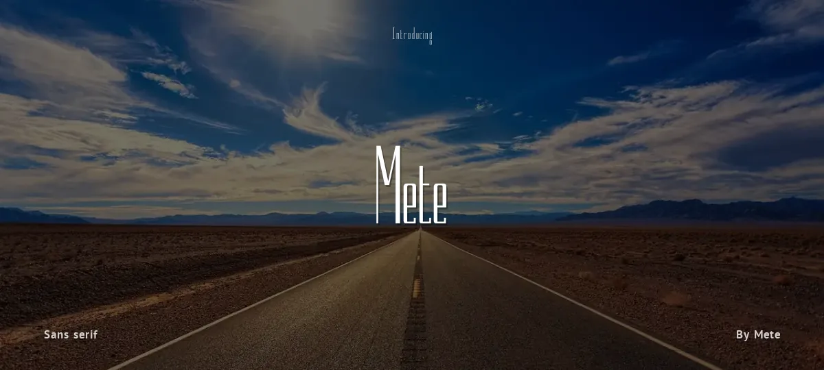 Mete font preview