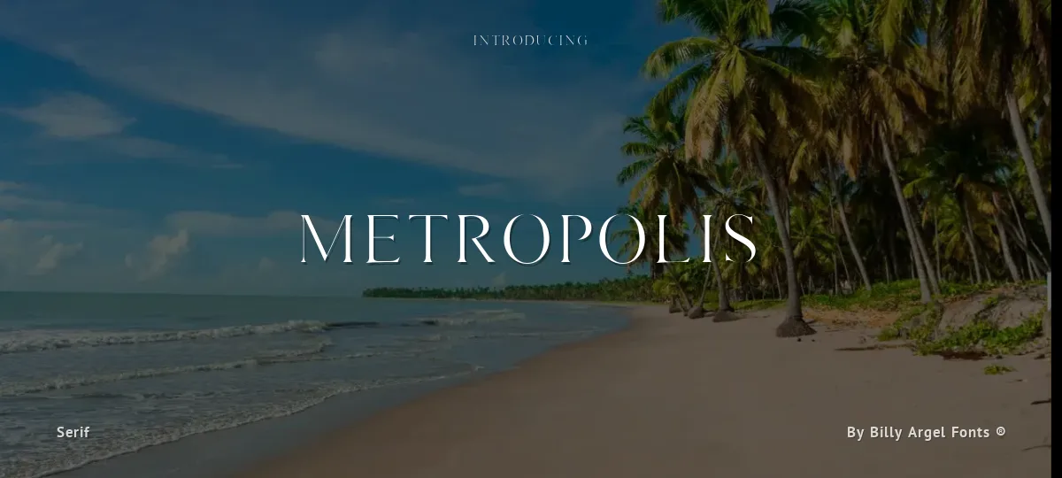 Metropolis font preview