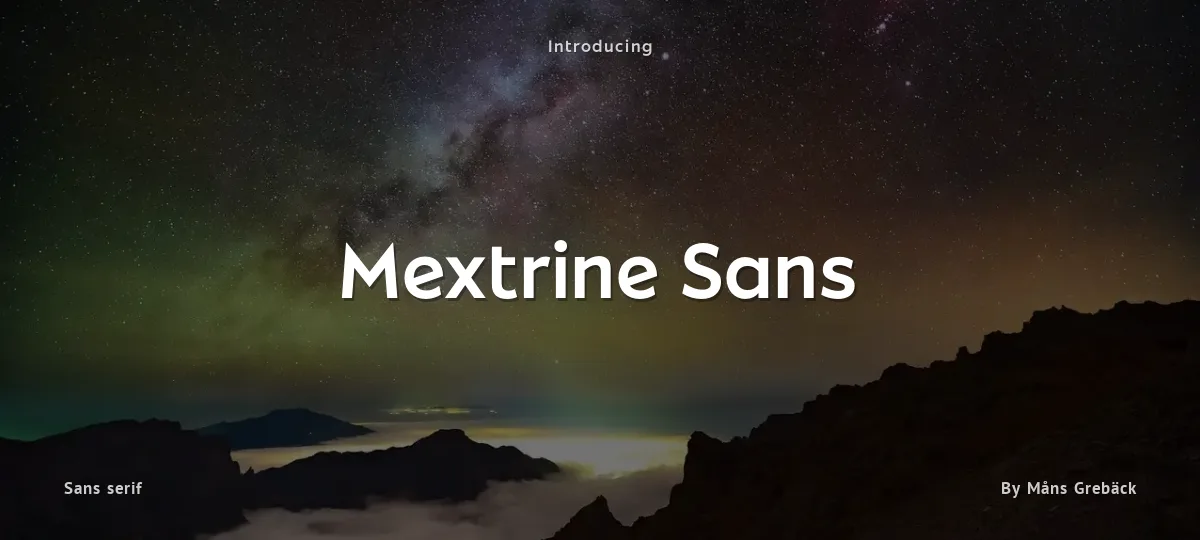Mextrine Sans font preview