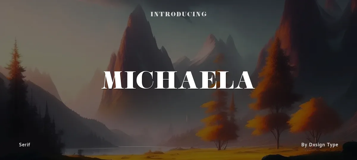 Michaela font preview