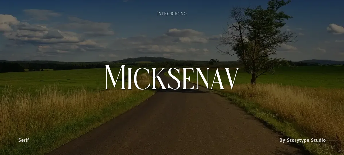 Micksenav font preview