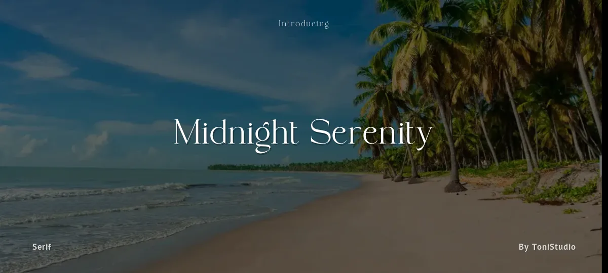 Midnight Serenity font preview