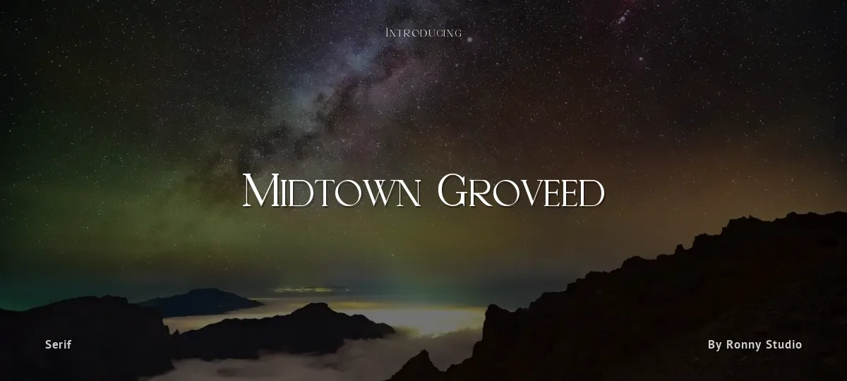 Midtown Groveed font preview