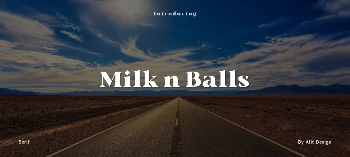 Milk n Balls font preview
