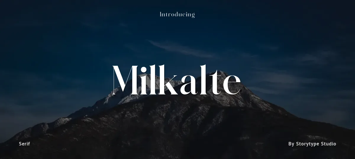 Milkalte font preview