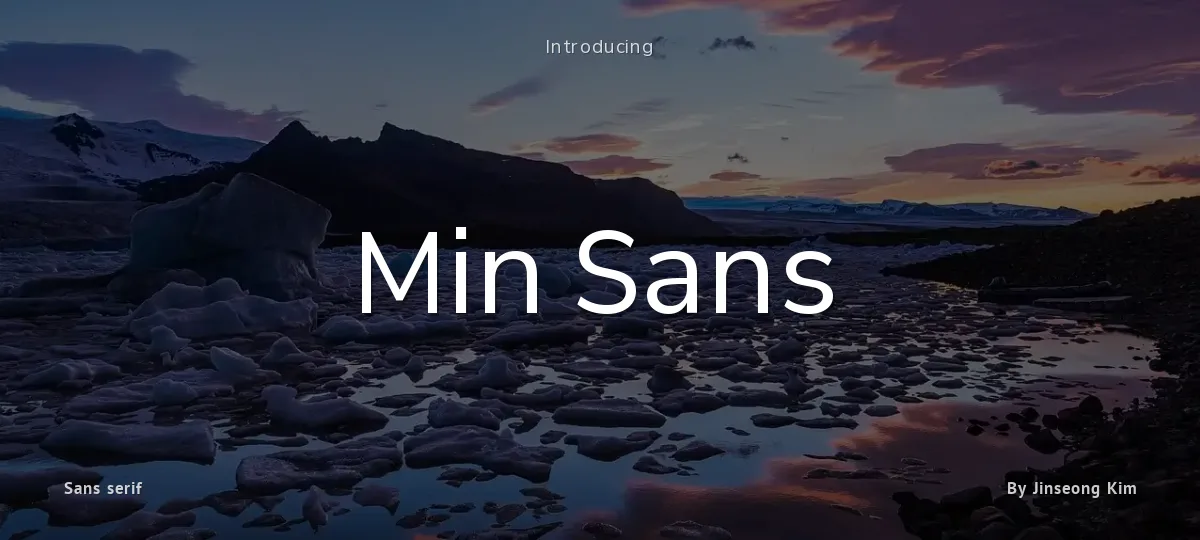 Min Sans font preview