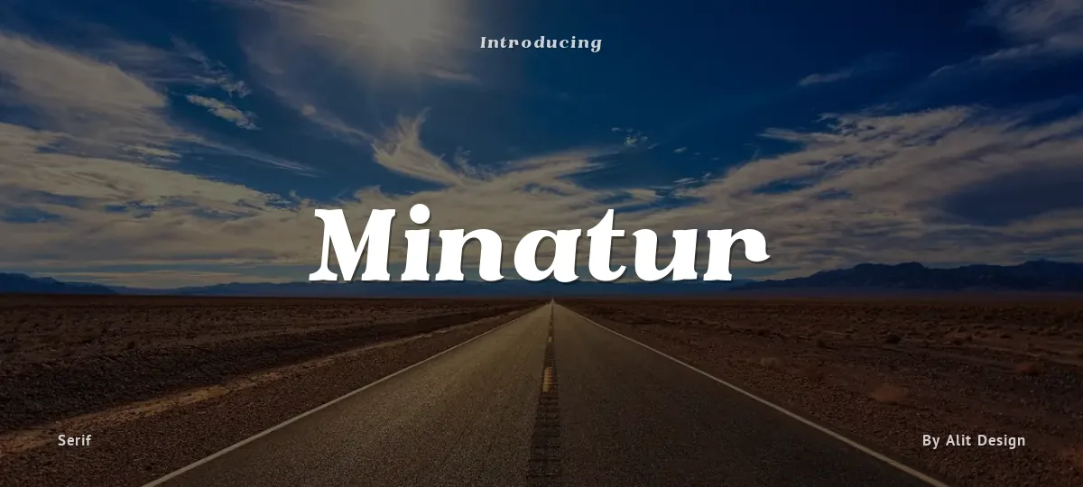 Minatur font preview