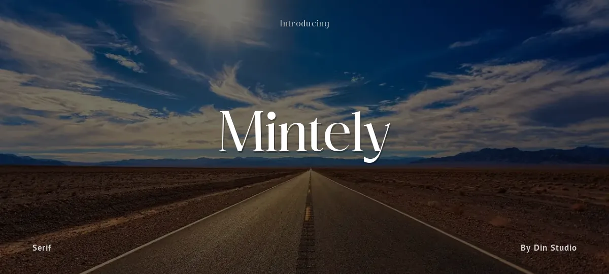 Mintely font preview