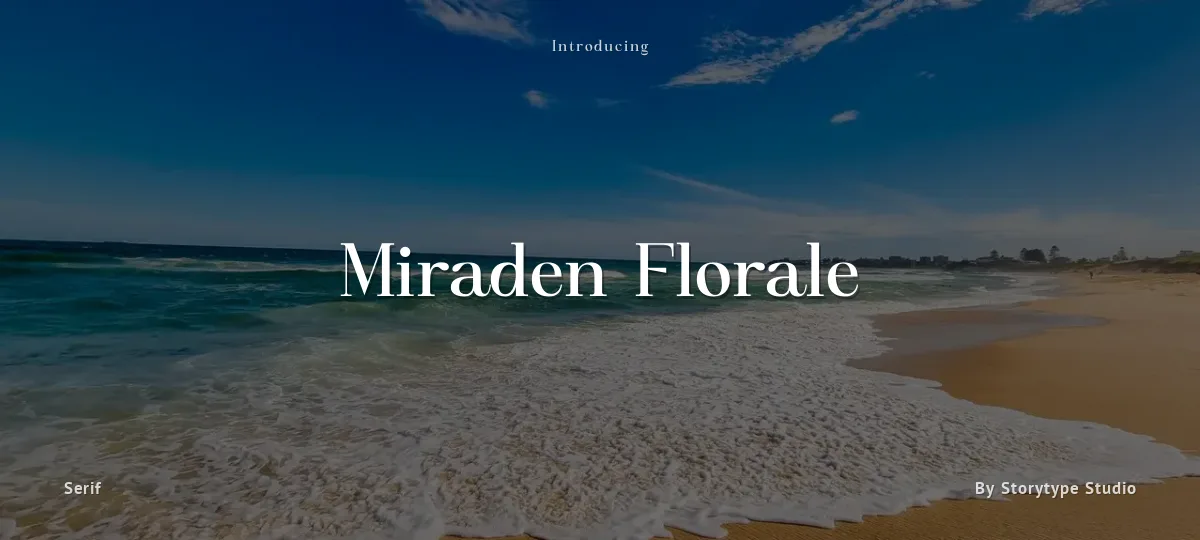 Miraden Florale font preview