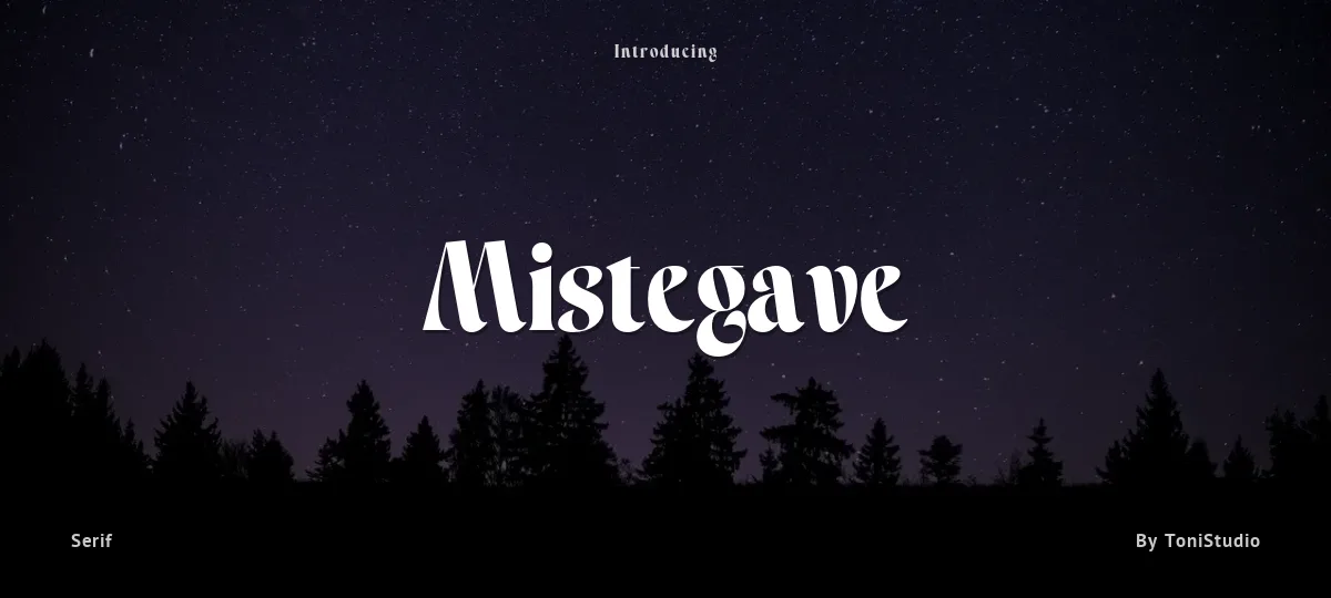 Mistegave font preview