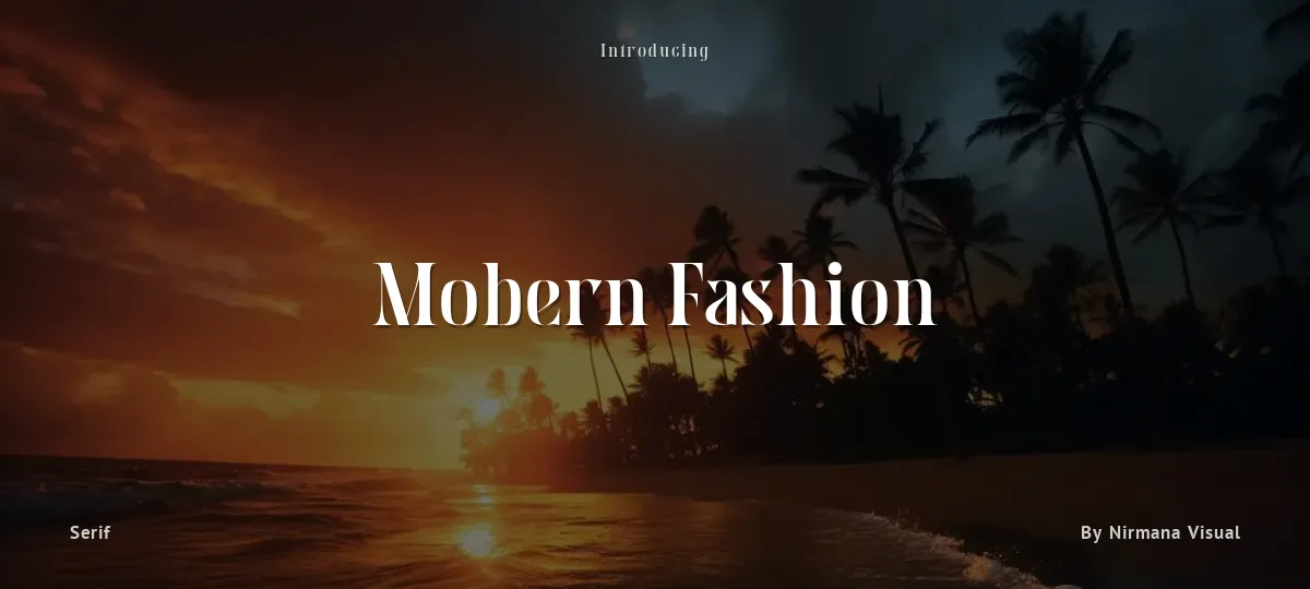 Mobern Fashion font preview