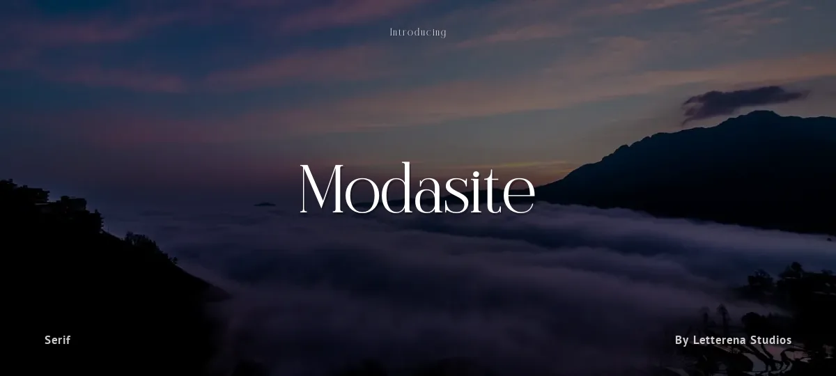 Modasite font preview