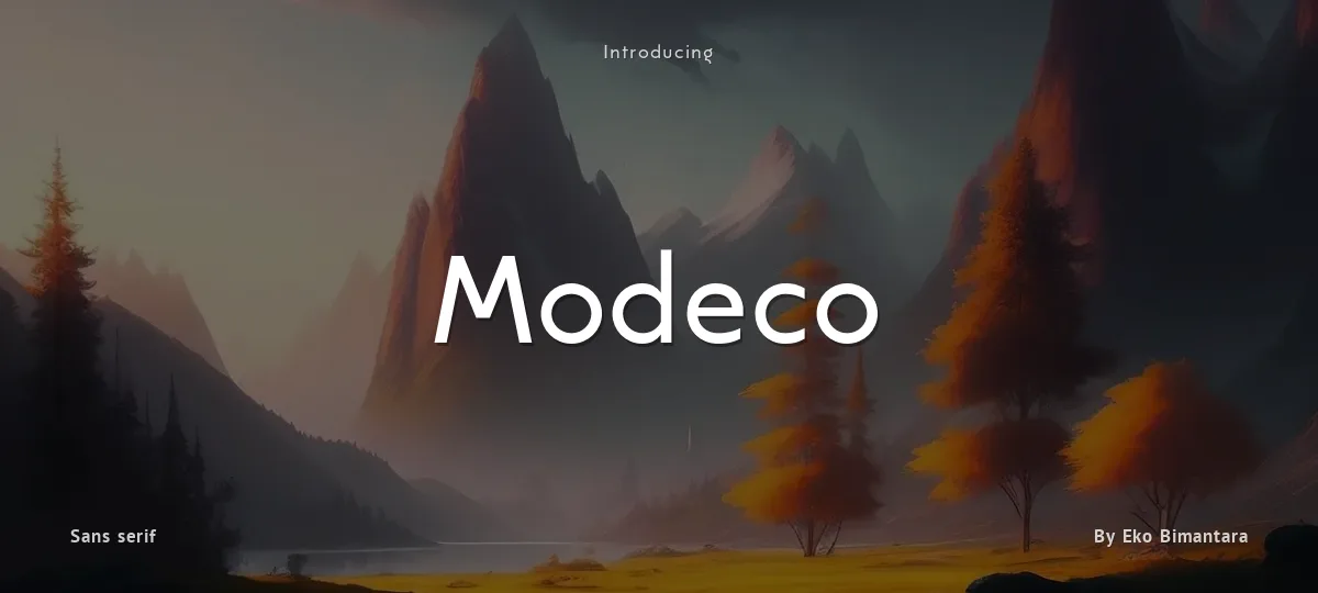 Modeco font preview