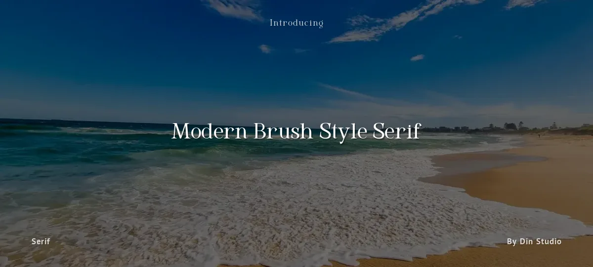 Modern Brush Style Serif font preview