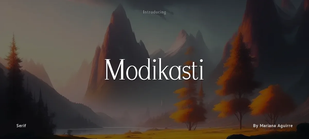 Modikasti font preview